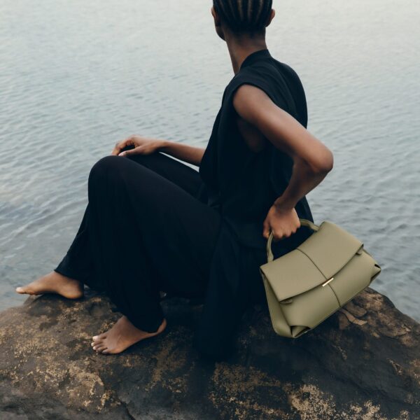 Polène Mokki in Linden Mokki in Linden - Shoulder & Crossbody Bags - Parisian Luxury Leather Bag at Coveti