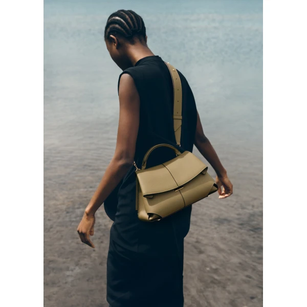 Polene Mokki in Smoky Olive Bag, view 2