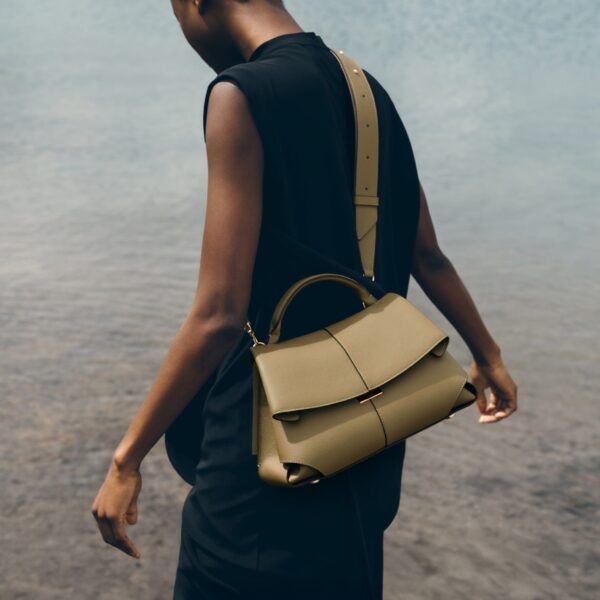 Polène Mokki in Smoky Olive Mokki in Smoky Olive - Shoulder & Crossbody Bags - Parisian Luxury Leather Bag at Coveti