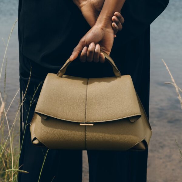 Polène Mokki in Smoky Olive Mokki in Smoky Olive - Shoulder & Crossbody Bags - Parisian Luxury Leather Bag at Coveti