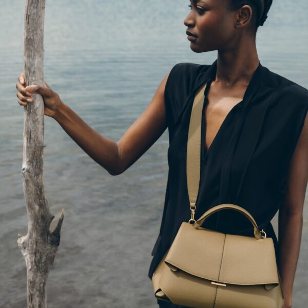 Polène Mokki in Smoky Olive Mokki in Smoky Olive - Shoulder & Crossbody Bags - Parisian Luxury Leather Bag at Coveti
