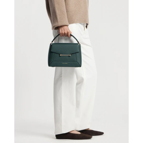 Strathberry Mosaic Bag in Bottle Green, view 9