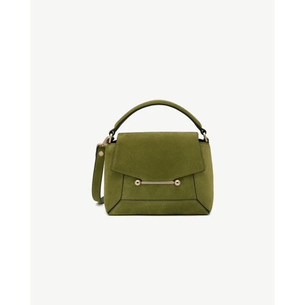 Strathberry Mosaic Nano in Lime and Khaki, view 2