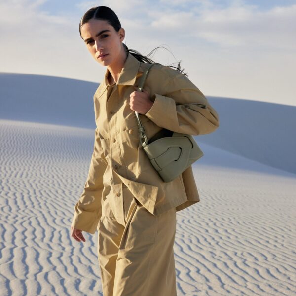 Polène Nodde in Olive Nodde in Olive - Shoulder & Crossbody Bags - Parisian Luxury Leather Bag at Coveti