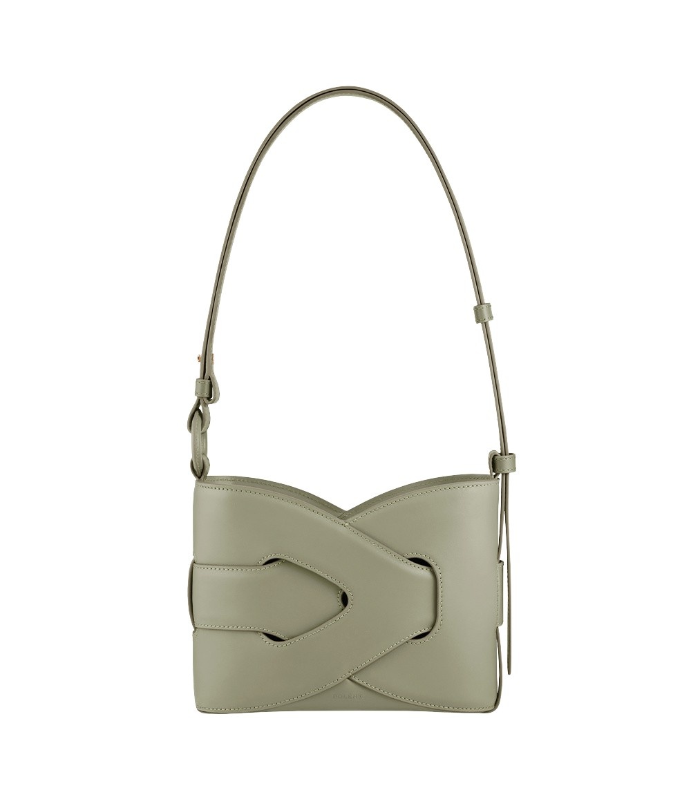 Polène Nodde in Olive Nodde in Olive - Shoulder & Crossbody Bags - Parisian Luxury Leather Bag at Coveti