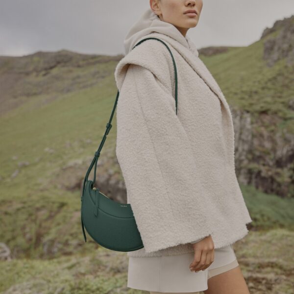 Polène Numéro Dix in Green Numéro Dix in Green - Shoulder & Crossbody Bags - Parisian Luxury Leather Bag at Coveti
