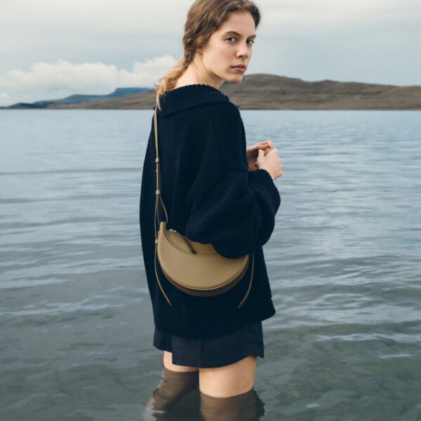 Polène Numéro Dix in Smoky Olive Numéro Dix in Smoky Olive - Shoulder & Crossbody Bags - Parisian Luxury Leather Bag at Coveti