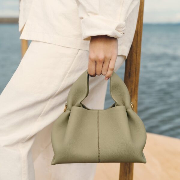 Polène Numéro Neuf Mini in Linden Numéro Neuf Mini in Linden - Mini Bags - Parisian Luxury Leather Bag at Coveti