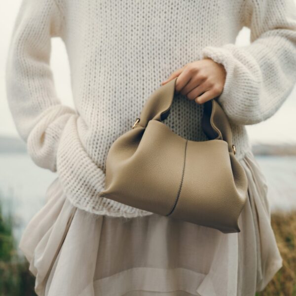 Polène Numéro Neuf Mini in Smoky Olive Numéro Neuf Mini in Smoky Olive - Mini Bags - Parisian Luxury Leather Bag at Coveti