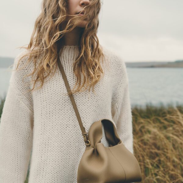 Polène Numéro Neuf Mini in Smoky Olive Numéro Neuf Mini in Smoky Olive - Mini Bags - Parisian Luxury Leather Bag at Coveti