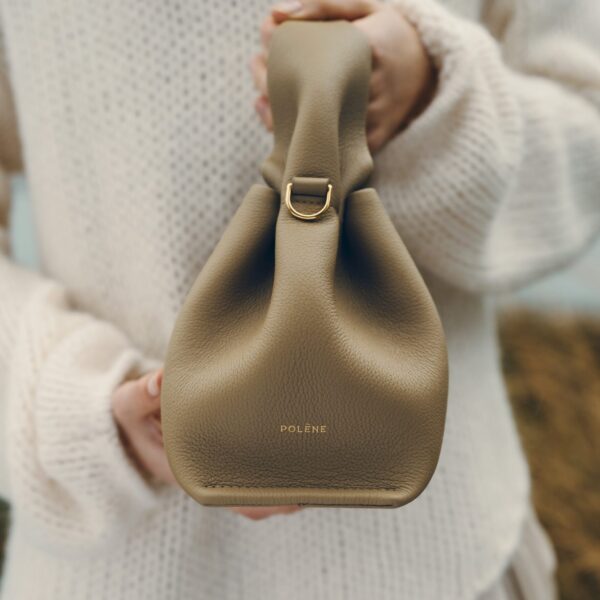 Polène Numéro Neuf Mini in Smoky Olive Numéro Neuf Mini in Smoky Olive - Mini Bags - Parisian Luxury Leather Bag at Coveti