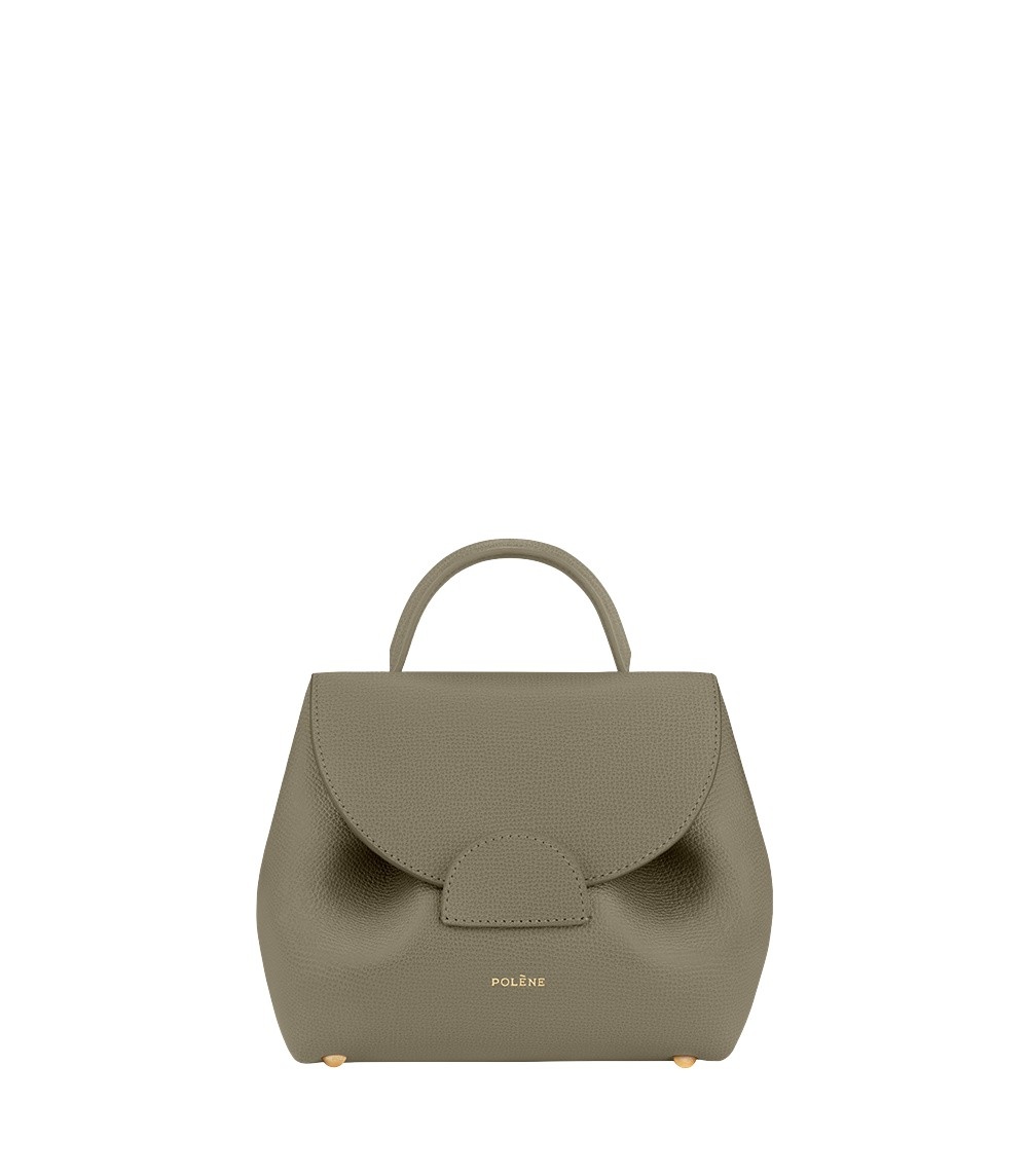 Polène Numéro Un Nano in Olive Numéro Un Nano in Olive - Mini Bags - Parisian Luxury Leather Bag at Coveti