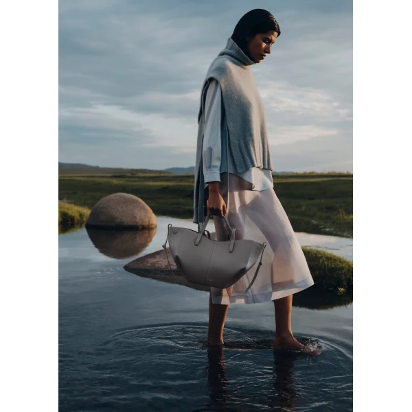 Polene Cyme Mini in Stone Bag, view 2