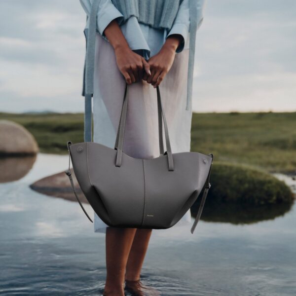 Polène Cyme Mini in Stone Cyme Mini in Stone - Mini Bags - Parisian Luxury Leather Bag at Coveti