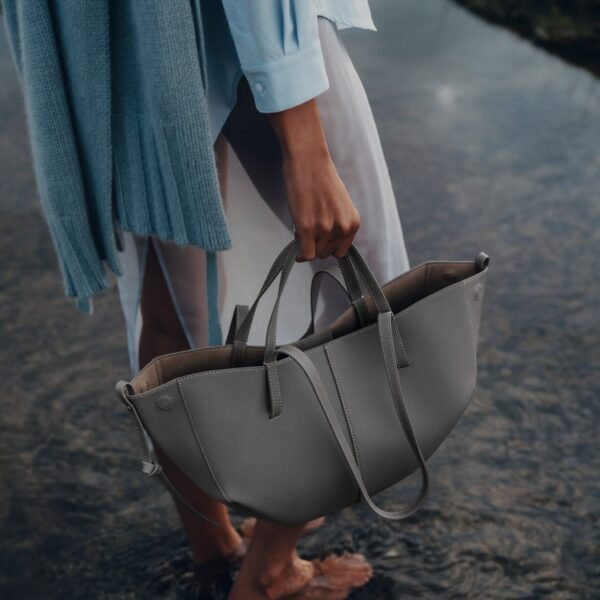 Polène Cyme Mini in Stone Cyme Mini in Stone - Mini Bags - Parisian Luxury Leather Bag at Coveti