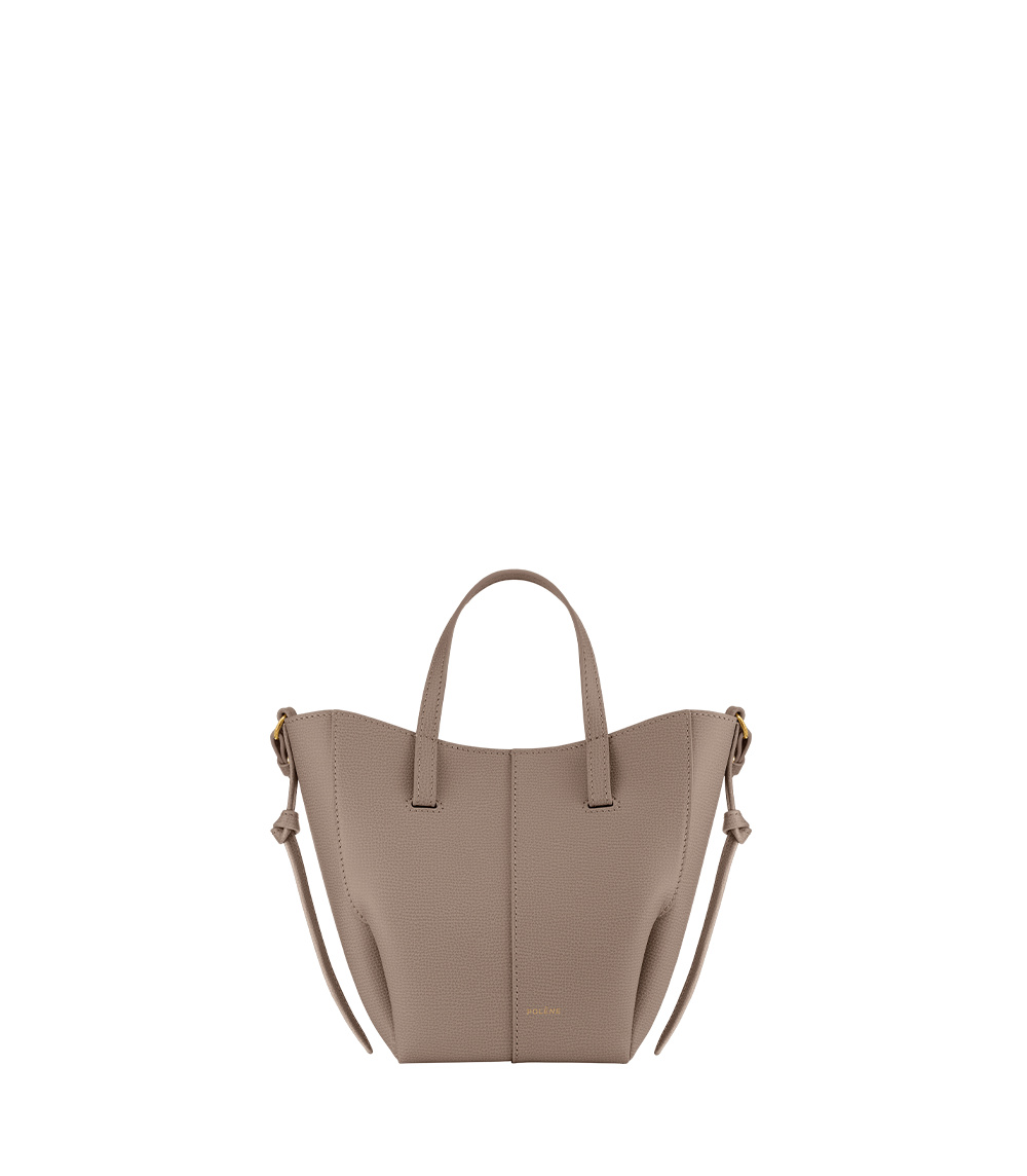 Polène Cyme Tote Nano in Taupe Cyme Tote Nano in Taupe - Mini Bags - Parisian Luxury Leather Bag at Coveti