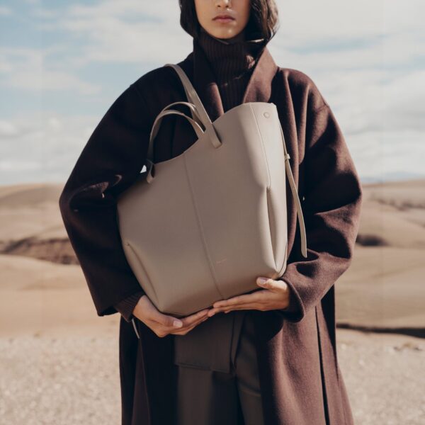 Polène Cyme Tote in Taupe Cyme Tote in Taupe - Totes & Top-Handle Bags - Parisian Luxury Leather Bag at Coveti