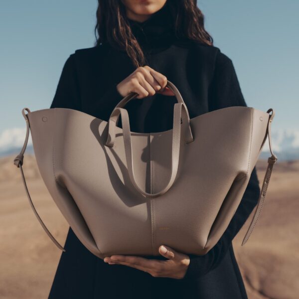 Polène Cyme in Taupe Cyme in Taupe - Totes & Top-Handle Bags - Parisian Luxury Leather Bag at Coveti