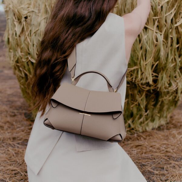 Polène Mokki Mini in Taupe Mokki Mini in Taupe - Mini Bags - Parisian Luxury Leather Bag at Coveti