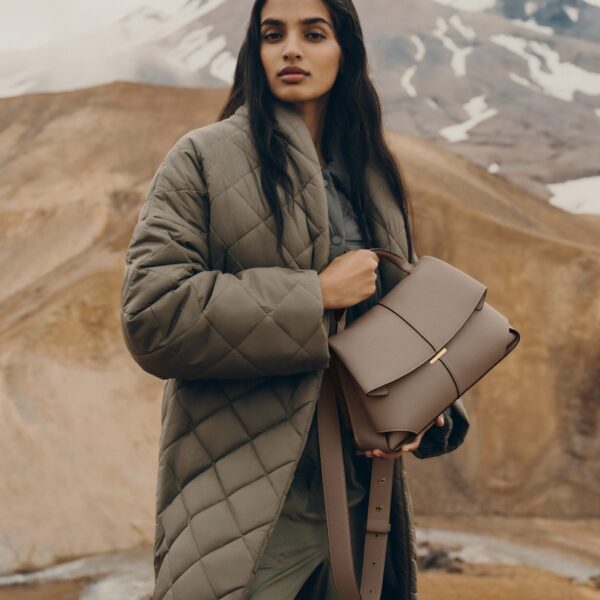 Polène Mokki in Taupe Mokki in Taupe - Shoulder & Crossbody Bags - Parisian Luxury Leather Bag at Coveti