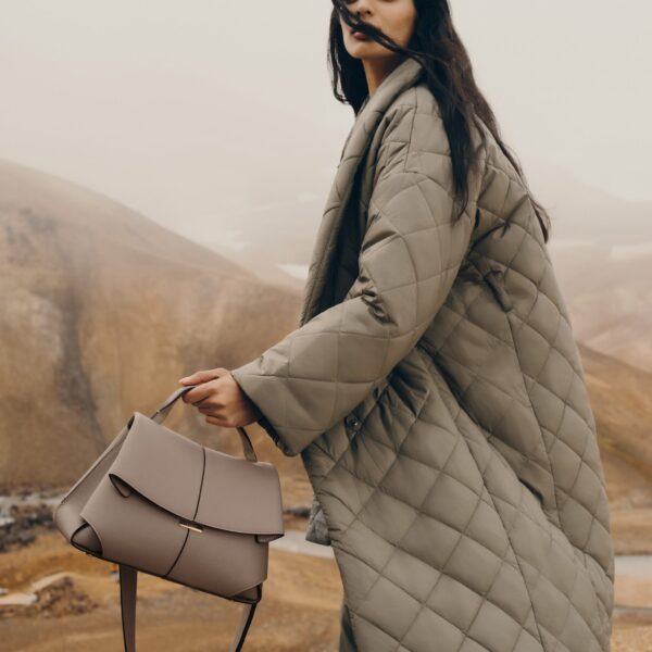 Polène Mokki in Taupe Mokki in Taupe - Shoulder & Crossbody Bags - Parisian Luxury Leather Bag at Coveti