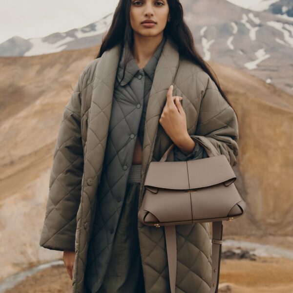 Polène Mokki in Taupe Mokki in Taupe - Shoulder & Crossbody Bags - Parisian Luxury Leather Bag at Coveti