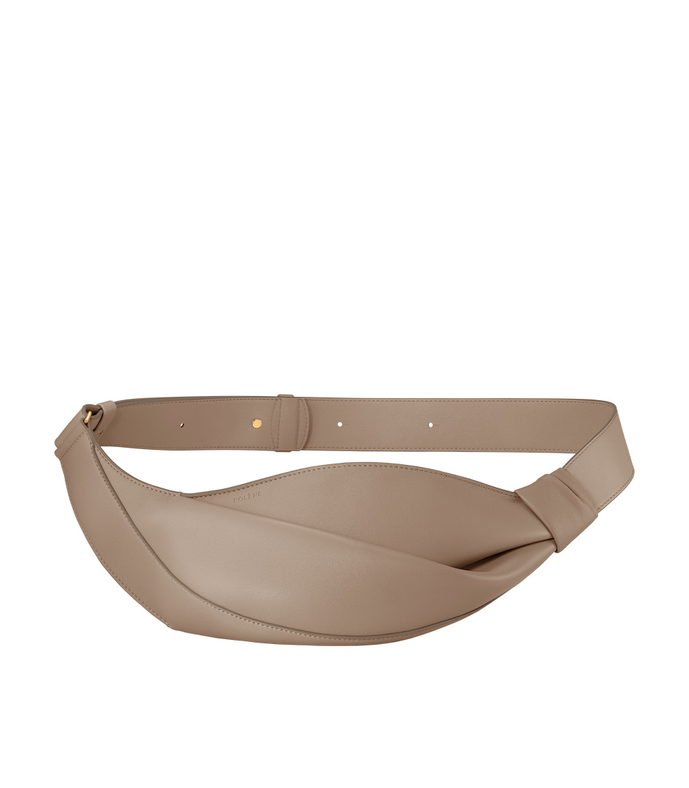 Polène Neyu in Taupe Neyu in Taupe - Shoulder & Crossbody Bags - Parisian Luxury Leather Bag at Coveti