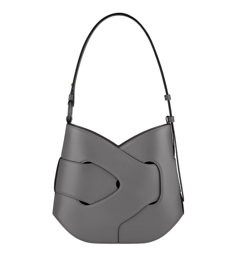 Polène Nodde Hobo in Stone Nodde Hobo in Stone - Shoulder & Crossbody Bags - Parisian Luxury Leather Bag at Coveti