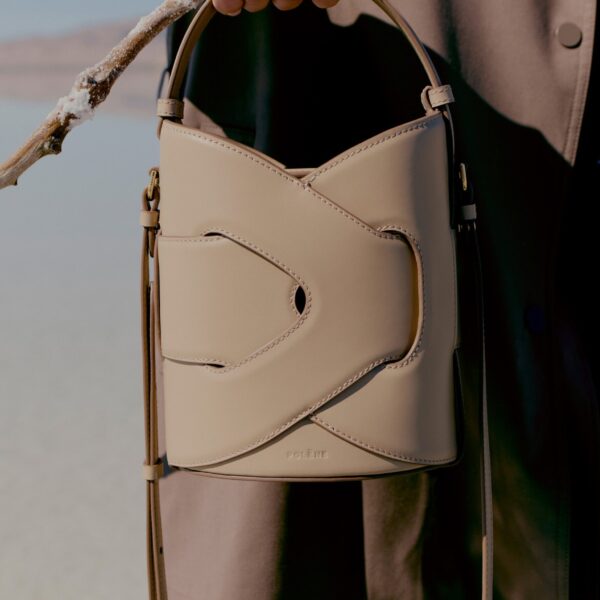 Polène Nodde Seau in Taupe Nodde Seau in Taupe - Bucket Bags - Parisian Luxury Leather Bag at Coveti