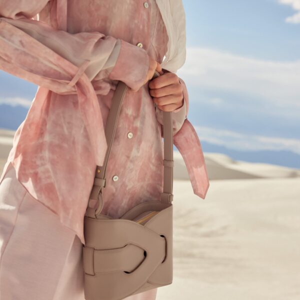 Polène Nodde in Taupe Nodde in Taupe - Shoulder & Crossbody Bags - Parisian Luxury Leather Bag at Coveti