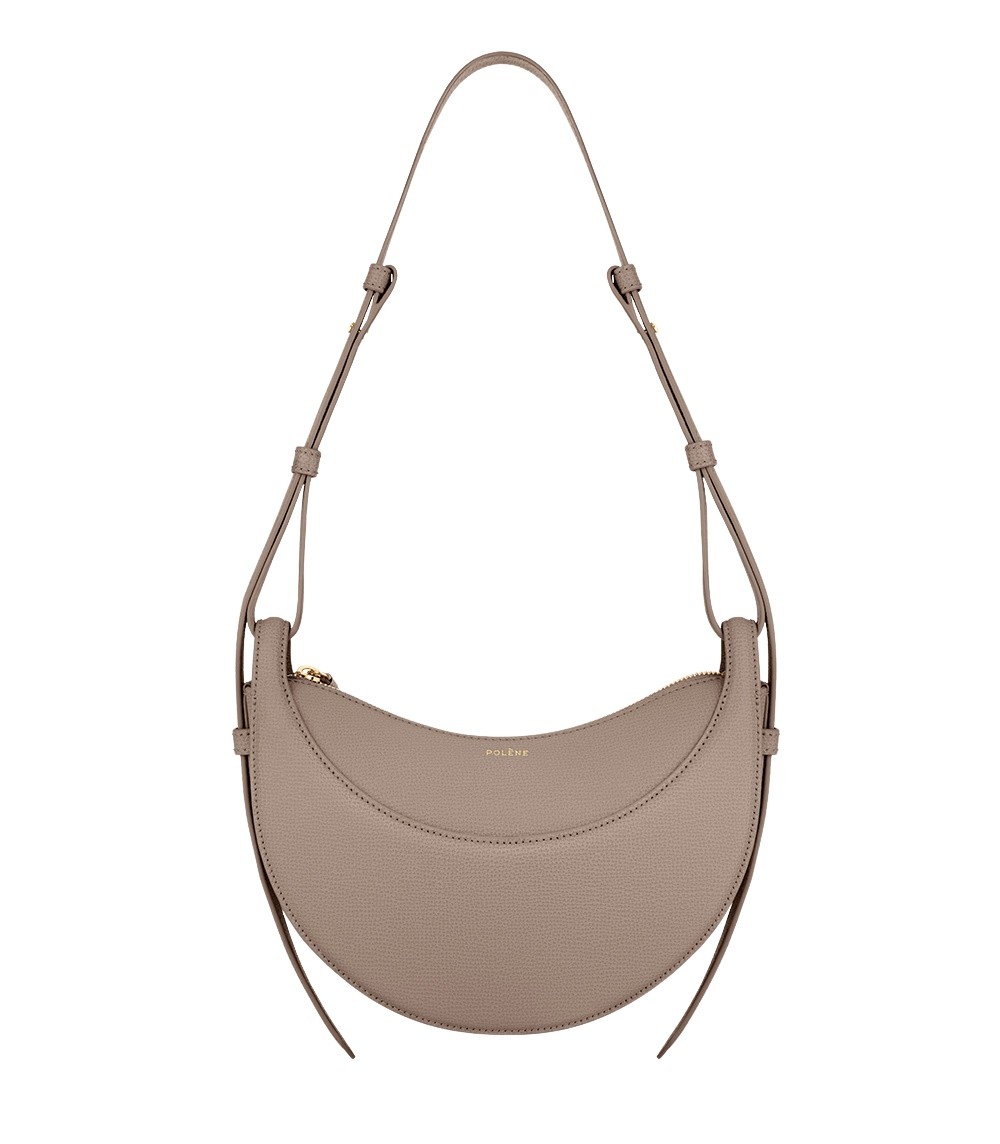 Polène Numéro Dix in Taupe Numéro Dix in Taupe - Shoulder & Crossbody Bags - Parisian Luxury Leather Bag at Coveti