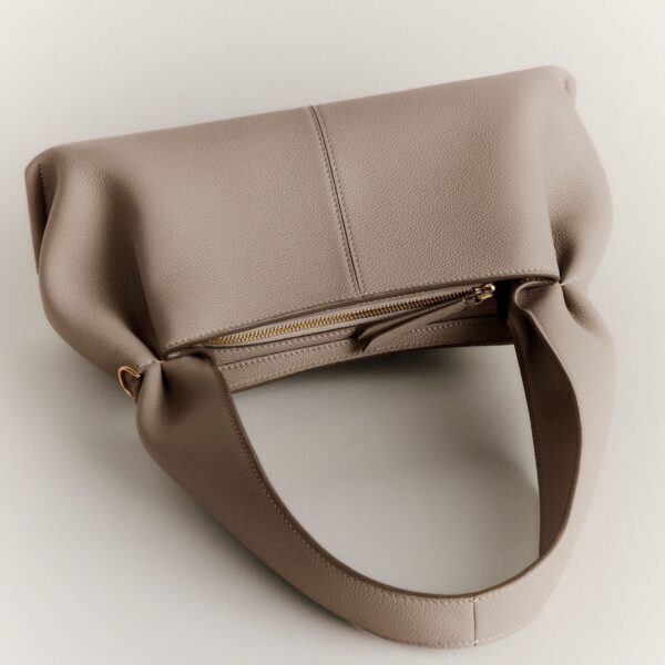 Polène Numéro Neuf East West in Taupe Numéro Neuf East West in Taupe - Shoulder & Crossbody Bags - Parisian Luxury Leather Bag at Coveti