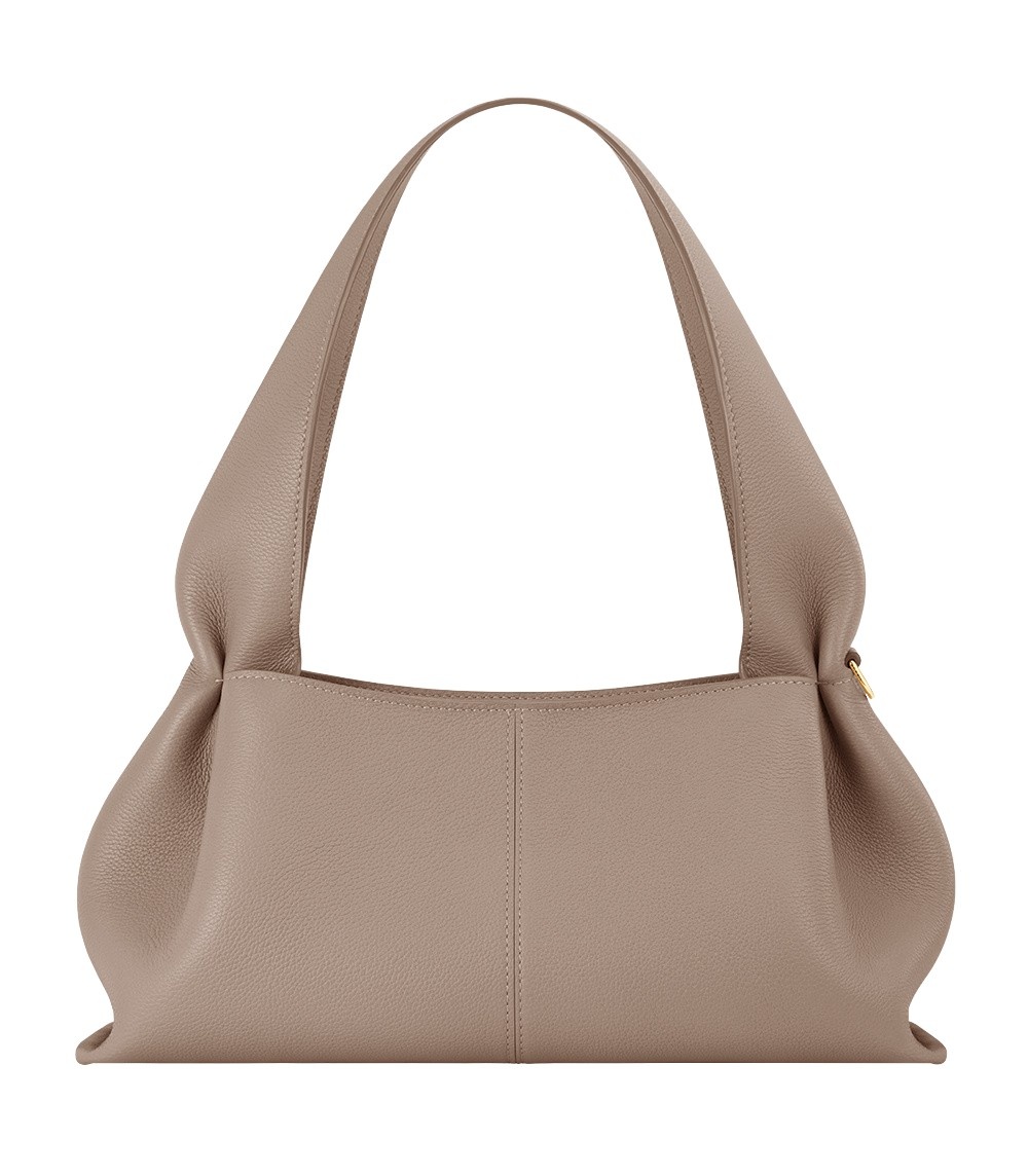Polène Numéro Neuf East West in Taupe Numéro Neuf East West in Taupe - Shoulder & Crossbody Bags - Parisian Luxury Leather Bag at Coveti