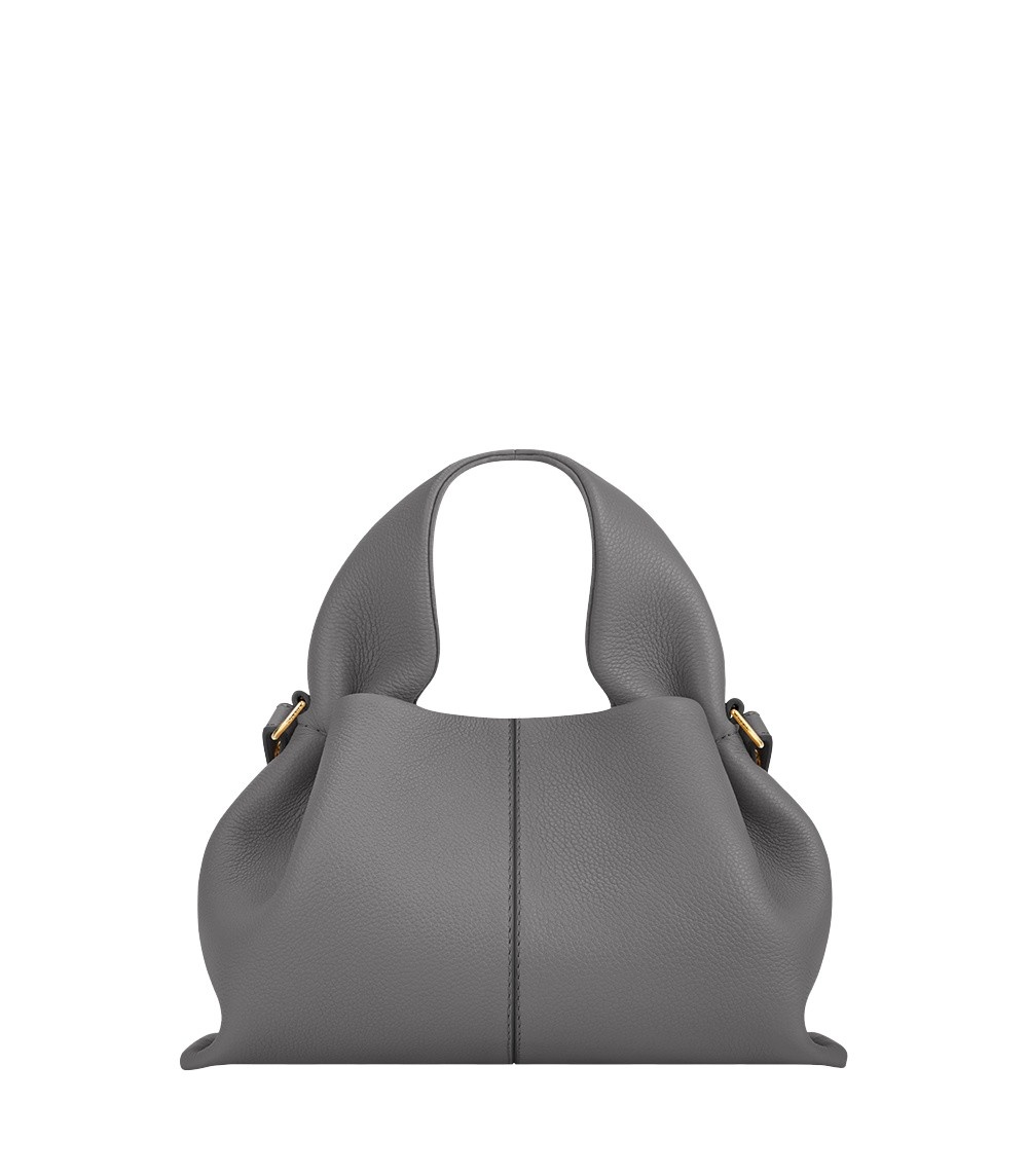 Polène Numéro Neuf Mini in Stone Numéro Neuf Mini in Stone - Mini Bags - Parisian Luxury Leather Bag at Coveti