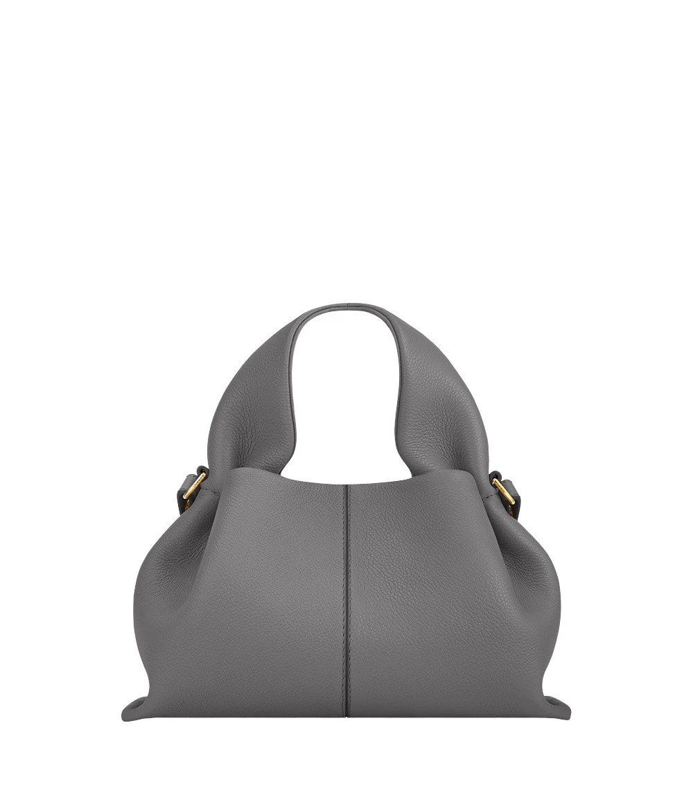 Grey-Numero-Neuf-Mini-in-Stone-collection-coveti78916_nobg Polène Numéro Neuf Mini in Stone Numéro Neuf Mini in Stone - Mini Bags - Parisian Luxury Leather Bag at Coveti