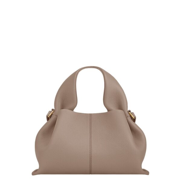 Polène Numéro Neuf Mini in Taupe Numéro Neuf Mini in Taupe - Mini Bags - Parisian Luxury Leather Bag at Coveti