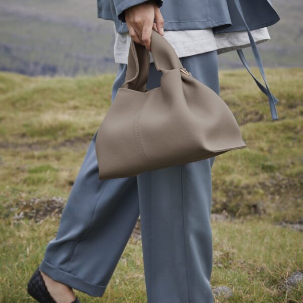 Polène Numéro Neuf in Taupe Numéro Neuf in Taupe - Shoulder & Crossbody Bags - Parisian Luxury Leather Bag at Coveti