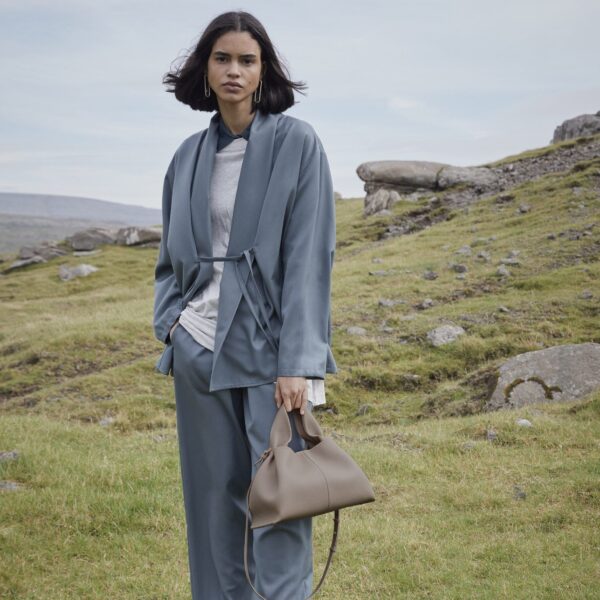 Polène Numéro Neuf in Taupe Numéro Neuf in Taupe - Shoulder & Crossbody Bags - Parisian Luxury Leather Bag at Coveti