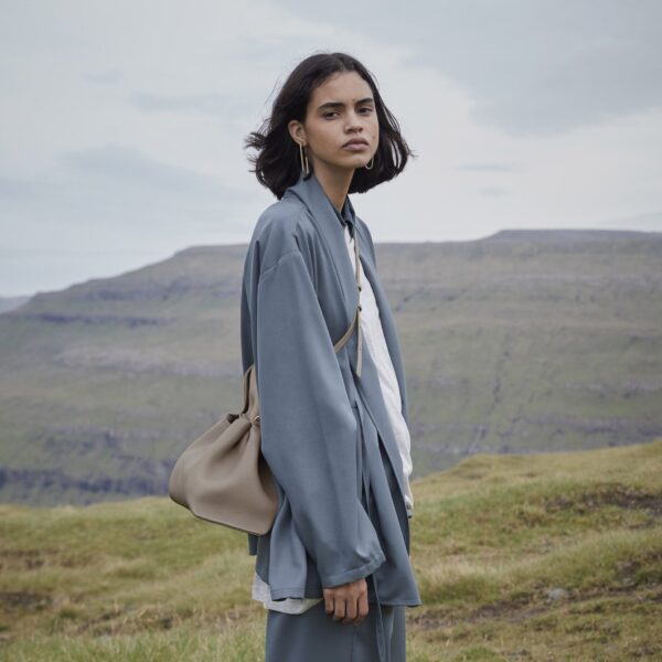Polène Numéro Neuf in Taupe Numéro Neuf in Taupe - Shoulder & Crossbody Bags - Parisian Luxury Leather Bag at Coveti