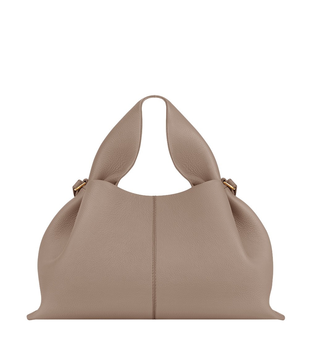 Polène Numéro Neuf in Taupe Numéro Neuf in Taupe - Shoulder & Crossbody Bags - Parisian Luxury Leather Bag at Coveti