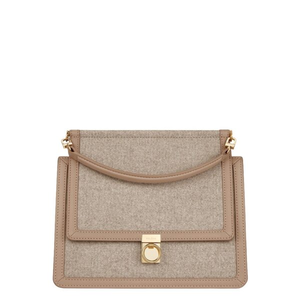 Polène Numéro Sept in Taupe Numéro Sept in Taupe - Totes & Top-Handle Bags - Parisian Luxury Leather Bag at Coveti