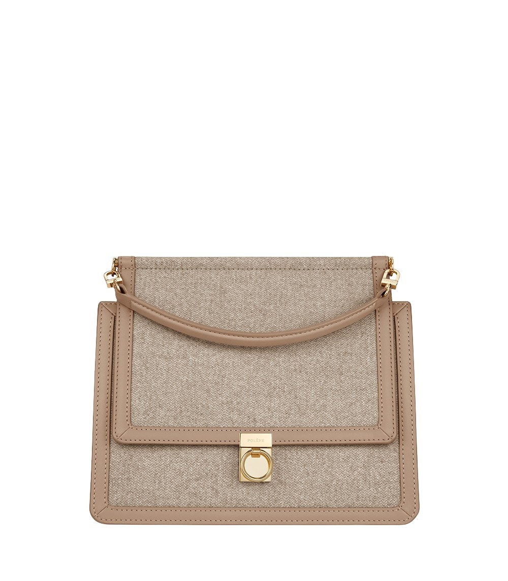 Polène Numéro Sept in Taupe Numéro Sept in Taupe - Totes & Top-Handle Bags - Parisian Luxury Leather Bag at Coveti