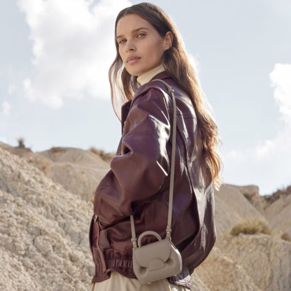 Polène Numéro Un Micro in Taupe Numéro Un Micro in Taupe - Mini Bags - Parisian Luxury Leather Bag at Coveti