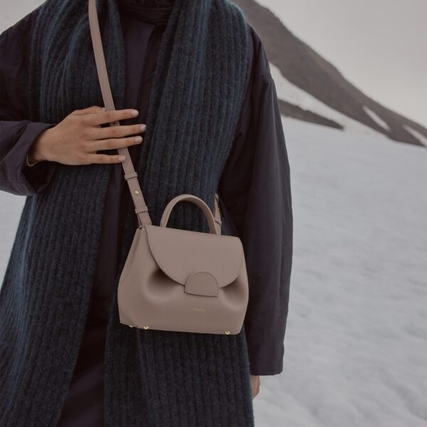 Polène Numéro Un Nano in Taupe Numéro Un Nano in Taupe - Mini Bags - Parisian Luxury Leather Bag at Coveti