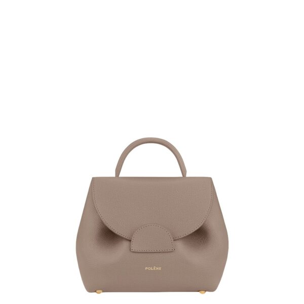 Polène Numéro Un Nano in Taupe Numéro Un Nano in Taupe - Mini Bags - Parisian Luxury Leather Bag at Coveti