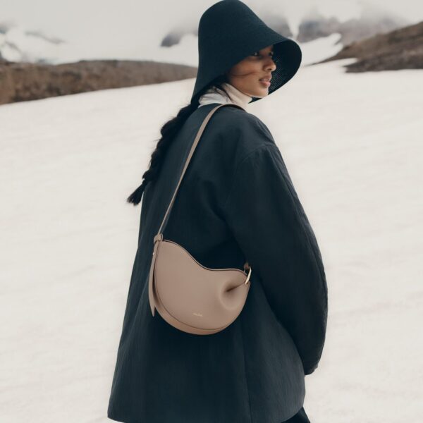 Polène Tonca in Taupe Tonca in Taupe - Shoulder & Crossbody Bags - Parisian Luxury Leather Bag at Coveti