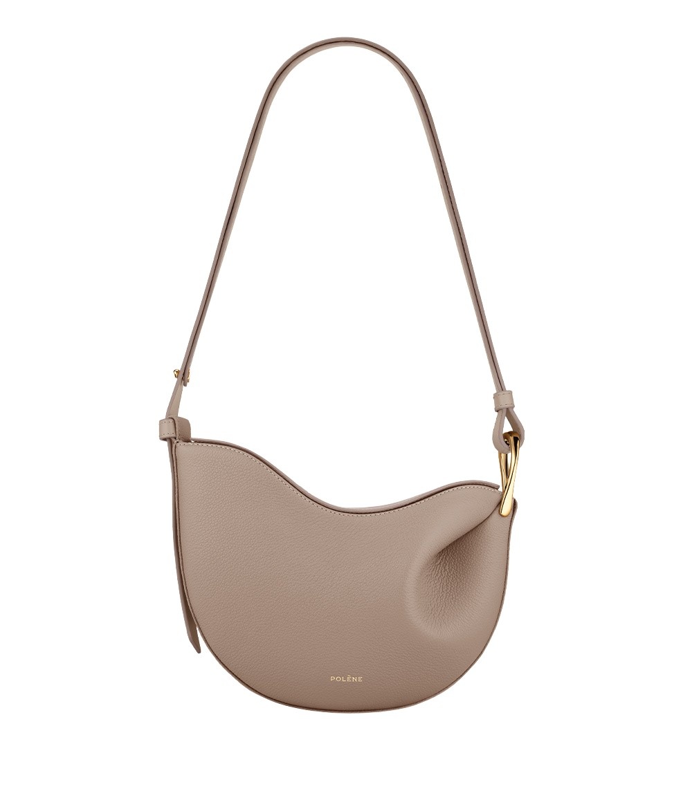 Polène Tonca in Taupe Tonca in Taupe - Shoulder & Crossbody Bags - Parisian Luxury Leather Bag at Coveti