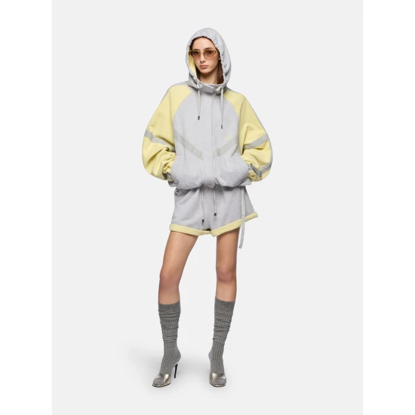 The Attico Grey and honey short pant, view 2