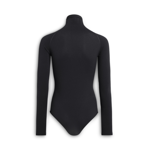 Alaïa High Neck Second Skin Knit Bodysuit - ALAÏA Tops - Laser Cut Luxury - Shop at Coveti