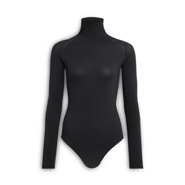 Alaïa High Neck Second Skin Knit Bodysuit - ALAÏA Tops - Laser Cut Luxury - Shop at Coveti